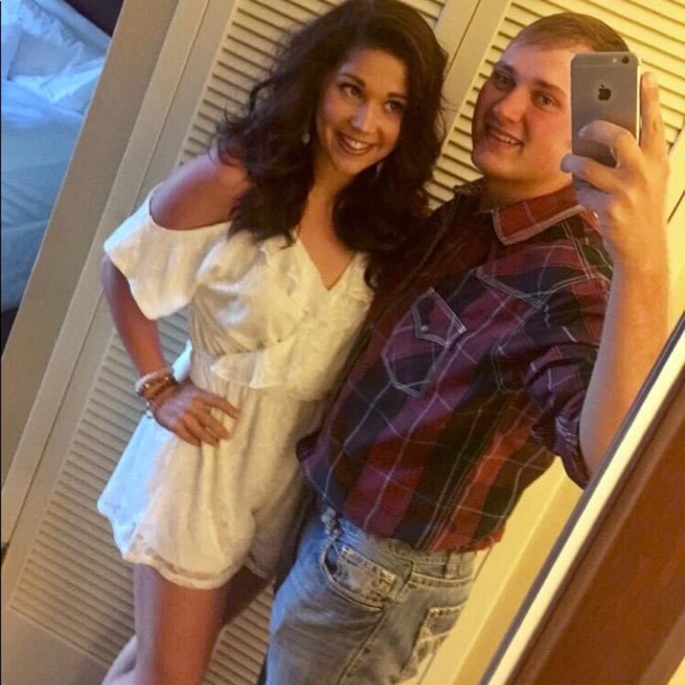 Francesca’s White Lace Romper